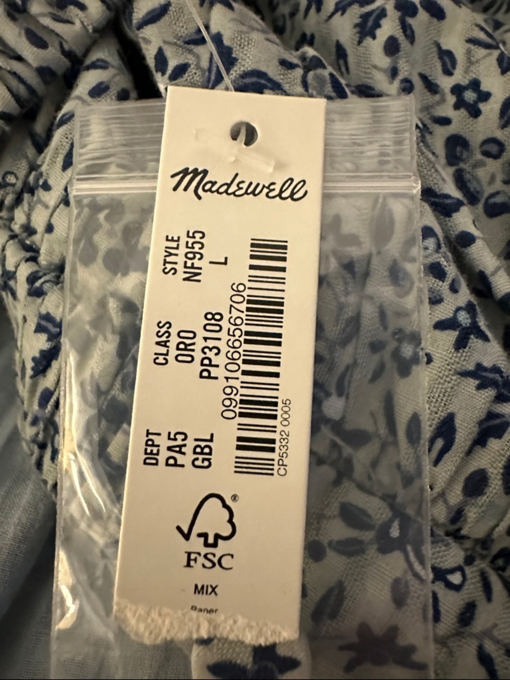 Tiered Floral Midi Skirt - Blue - Picture 8 of 8